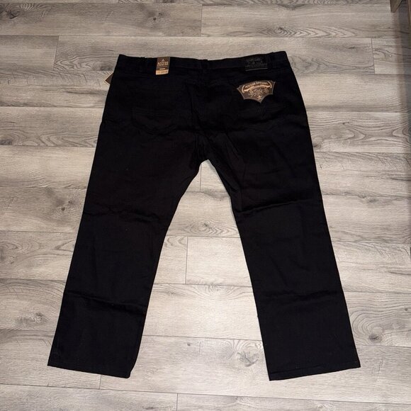 Men's Access Slim Straight Jeans Black Size 52x32 - Picture 2 of 6